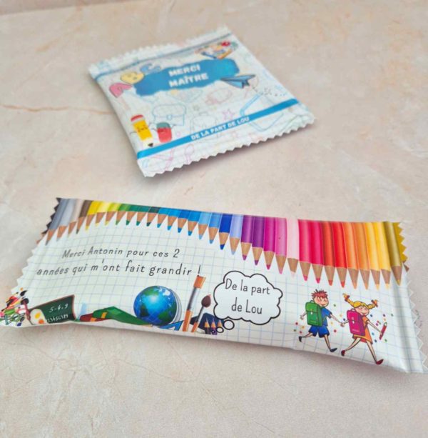Sachet de billes chocolatées personnalisé fin d'année scolaire – Image 4