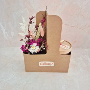 Lovely box St Valentin Rennes fleurs séchées gourmandise brownie